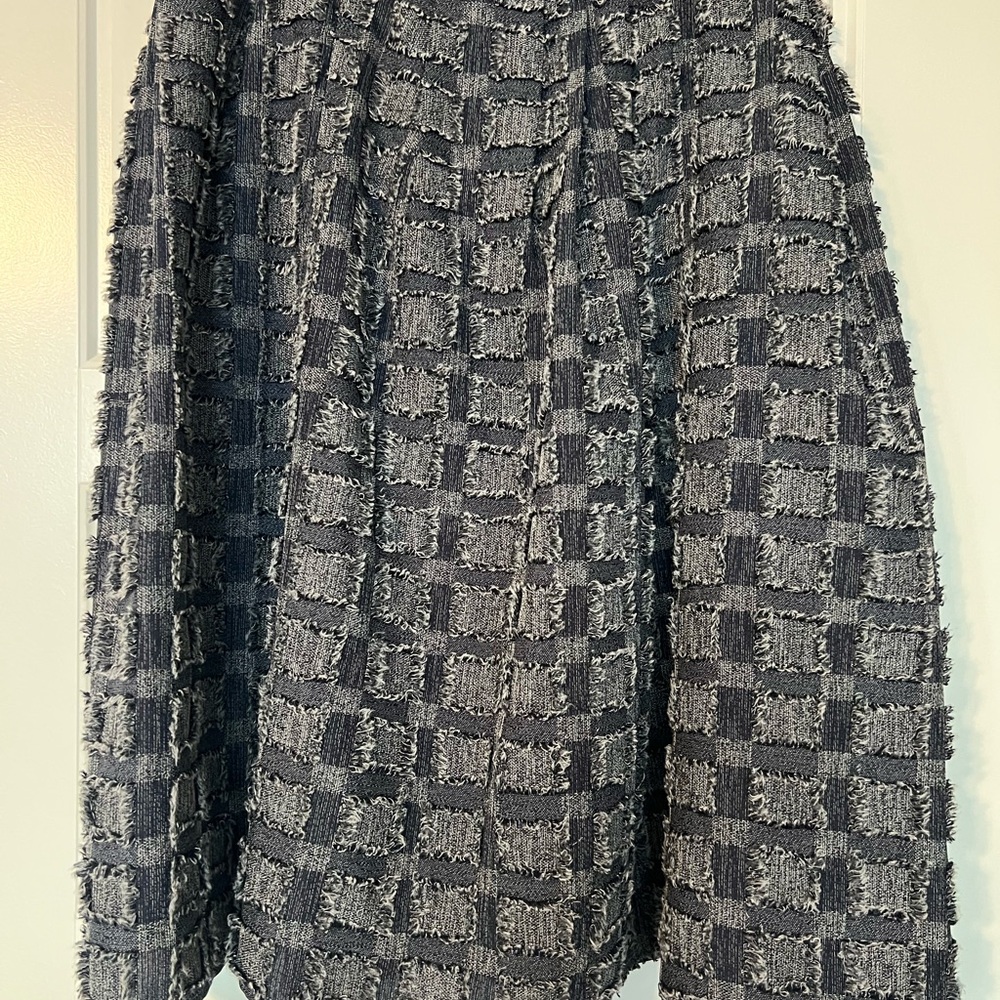 Eva Mendes for New York & Company Black and Gray Midi Skirt